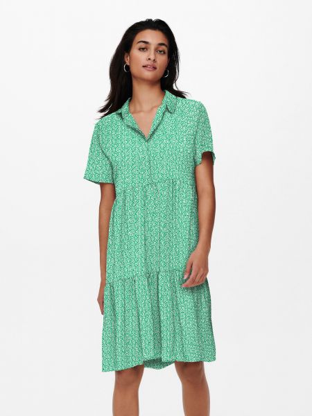 Платье мини с принтом Jacqueline De Yong зеленое