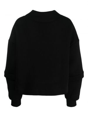Medvilninis džemperis v formos iškirpte Ioana Ciolacu juoda