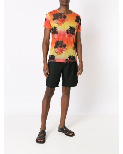 T-shirt à imprimé à imprimé tropical Amir Slama orange