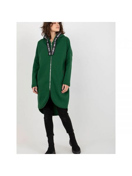 Mikina s kapucí na zip Fashionhunters zelená