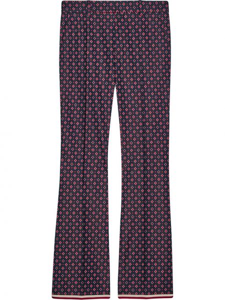 Pantalones con estampado geométrico bootcut Gucci rojo