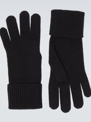Kašmírové rukavice Burberry čierna