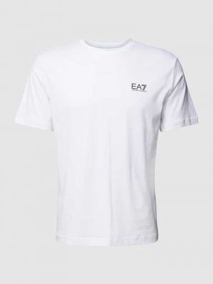 Koszulka z nadrukiem Ea7 Emporio Armani biała