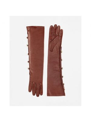 Перчатки Borbonese, демисезон/зима, натуральная кожа, подкладка коричневый