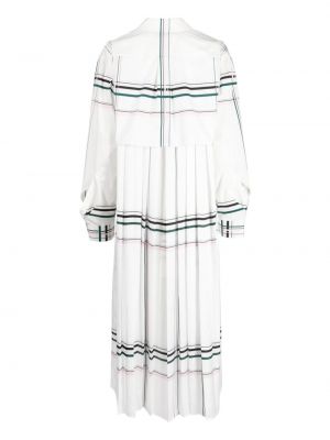 Sukienka midi w kratkę z nadrukiem Ports 1961 biała