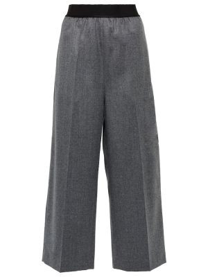 Pantaloni culottes de lână Stella Mccartney gri