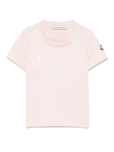 Kirjonta t-paita tytöille Moncler Enfant pinkki