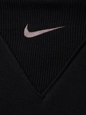 Pamut kapucnis melegítő felső Nike fekete