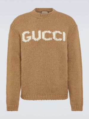 Vlněný svetr Gucci béžový