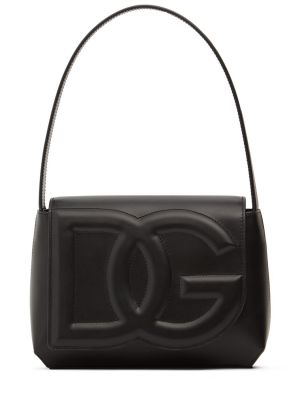 Kožená kabelka Dolce & Gabbana čierna