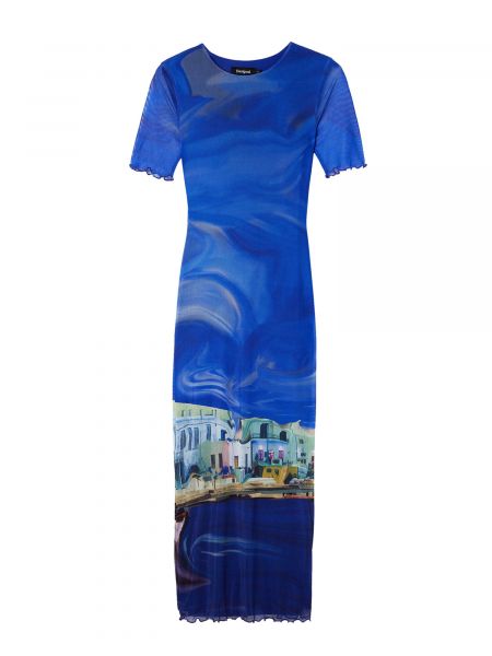 Dlouhé šaty Desigual modrá