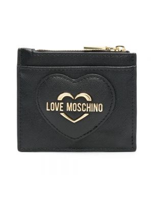 Portfel skórzany ze skóry ekologicznej w serca Love Moschino