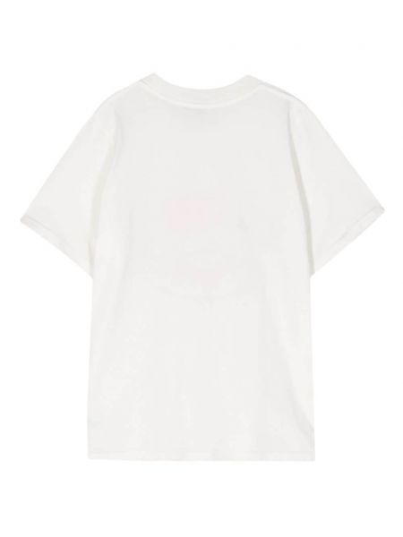 Kokvilnas t-krekls ar apdruku Rails balts