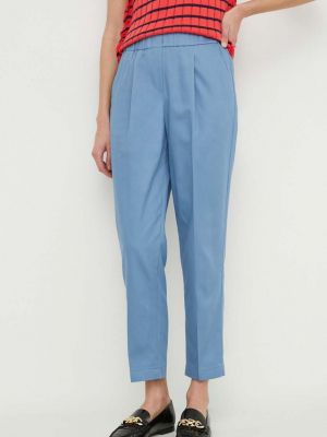 Spodnie z wysoką talią Sisley niebieskie