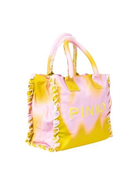 Shopperka plażowa Pinko żółta