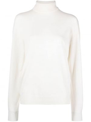Кашмирен пуловер Saint Laurent бяло