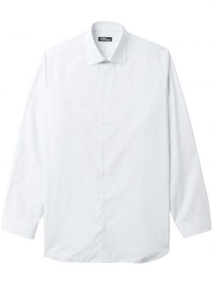 Риза с копчета с принт Raf Simons бяло