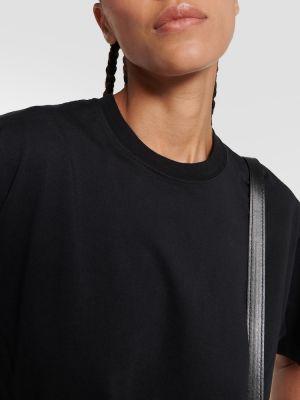 Jersey bombažna majica Toteme črna