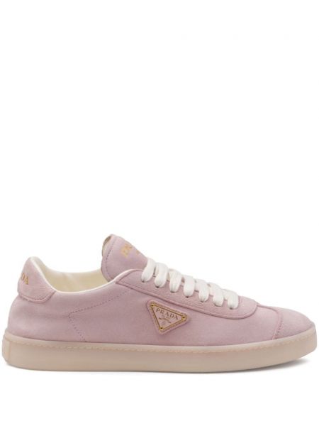 Sneakers σουέντ Prada ροζ