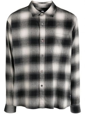 Kockovaná bavlnená košeľa Stüssy