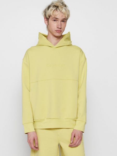 Bluza z kapturem Calvin Klein żółta