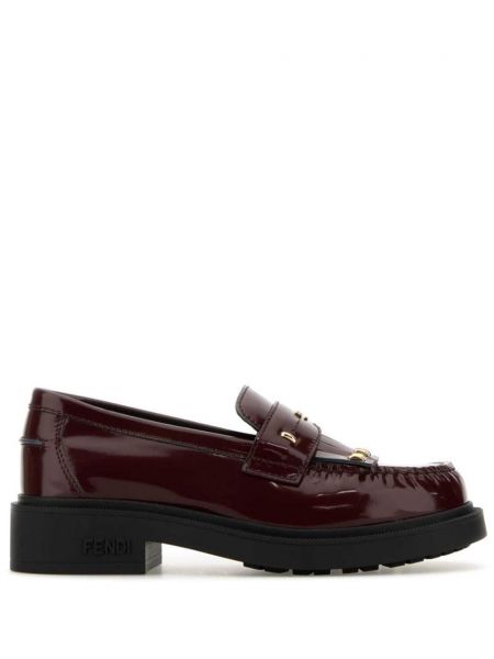 Læder loafers Fendi brun