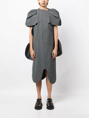 Asymetrické vlněné midi šaty Enföld šedé