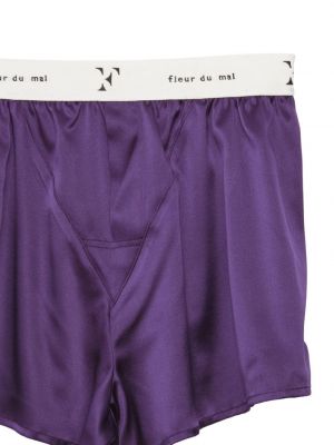 Shorts en soie à fleurs Fleur Du Mal violet