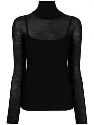 Vlněný svetr Max Mara Vintage černý