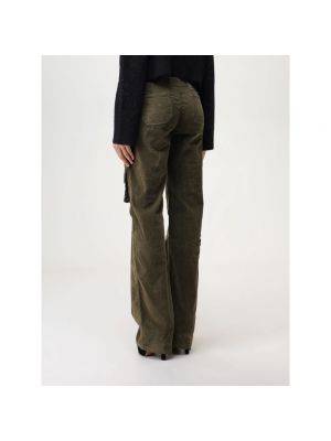 Pantalones rectos de terciopelo‏‏‎ Blumarine marrón
