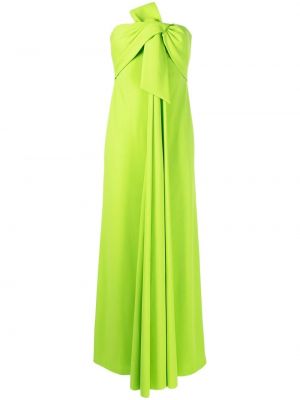 Вечерна рокля с панделка Badgley Mischka зелено