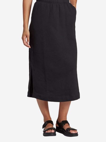 Bavlněné midi sukně Adidas Originals černé