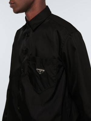 Nylónová košeľa Prada čierna