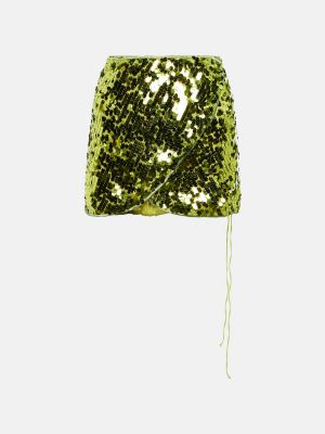 Minigonna con paillettes Osã©ree verde