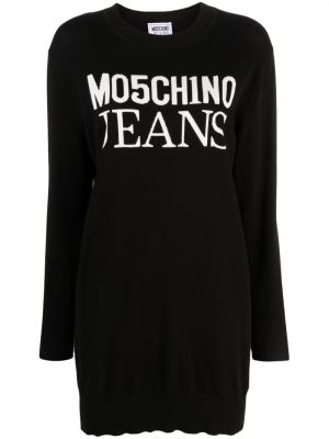 Denim ruha Moschino Jeans fekete