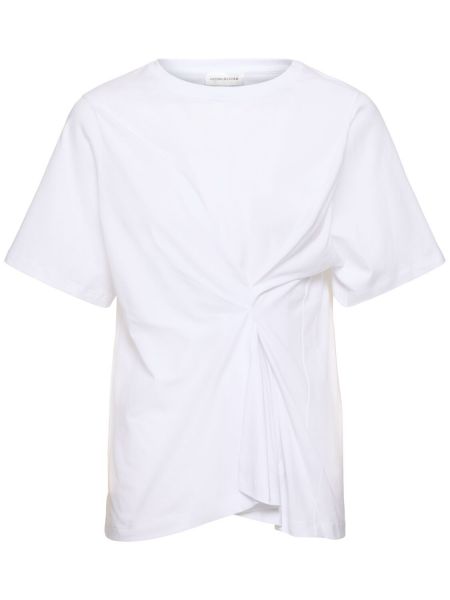 T-shirt i bomull i jersey Victoria Beckham vit