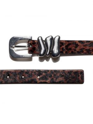 Leopardí kožený pásek s potiskem Frame