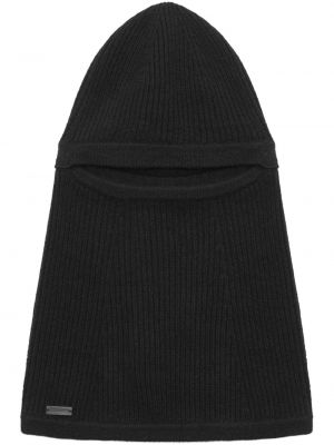 Плетена шапка Saint Laurent черно
