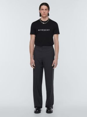 Kokvilnas t-krekls džersija Givenchy melns