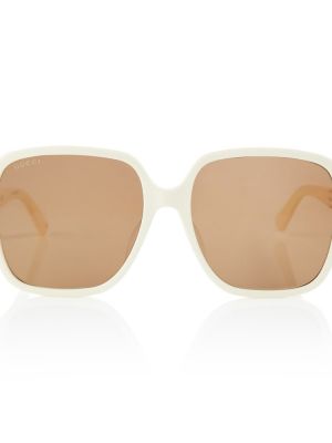Oversized slnečné okuliare Gucci biela