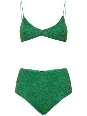 Høy midje bikini Oséree Swimwear grønn