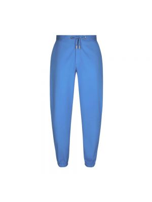 Spodnie sportowe bawełniane Dolce And Gabbana niebieskie