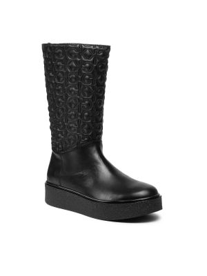 Členkové topánky Calvin Klein čierna