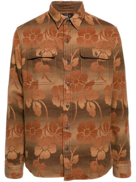 Žakarda krekls ar ziediem Ralph Lauren Rrl brūns