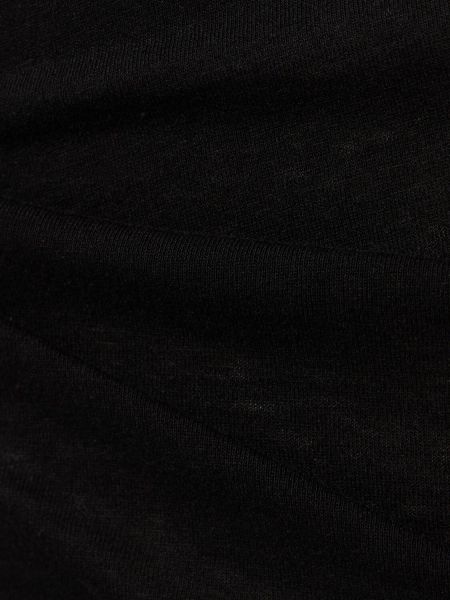 Top de algodón de tela jersey drapeado Msgm negro