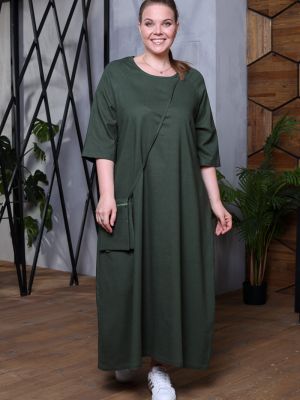 Платье грация стиля зеленое
