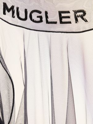 Tylový priehľadný bodyčko Mugler čierna