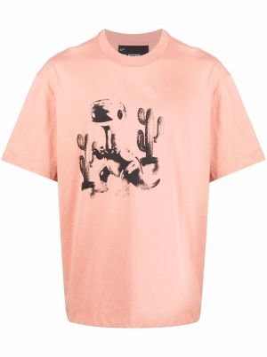 Koszulka z nadrukiem Neil Barrett różowa