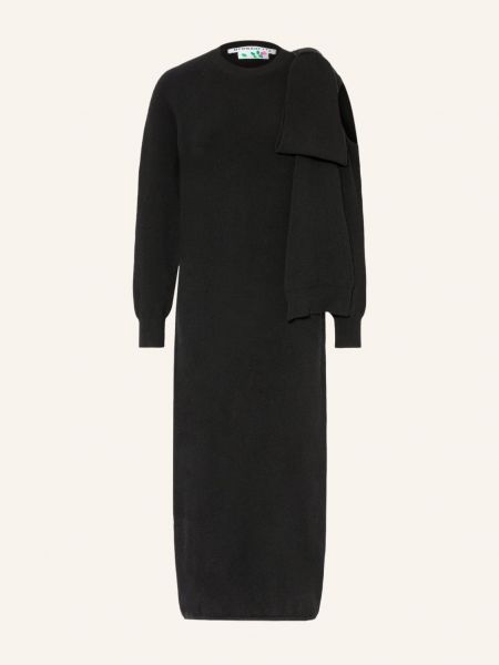 Dzianinowa sukienka długa z kaszmiru Bernadette czarna