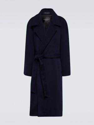 Kašmírový kabát Balenciaga Modrý